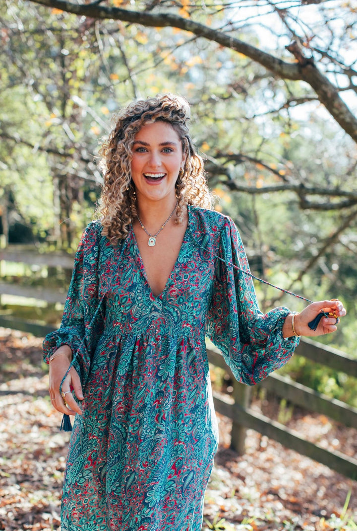 Magnolia dress ~ Teal