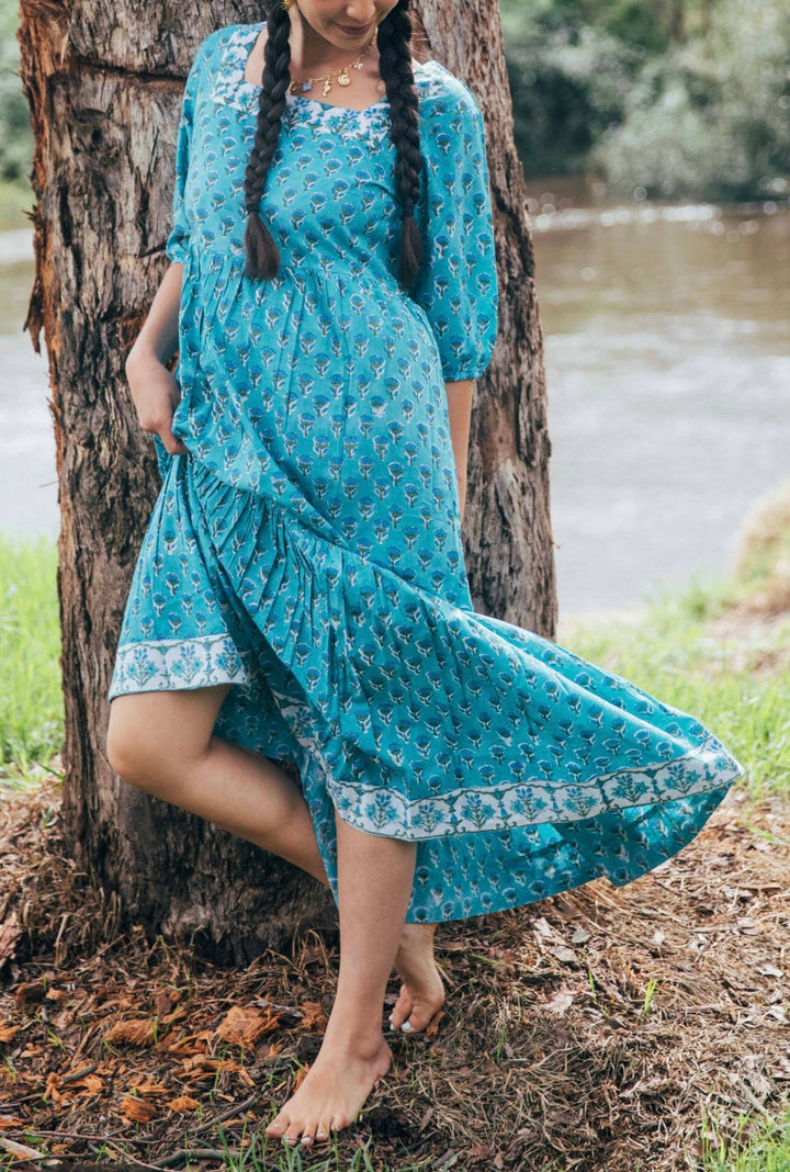 Blossom Dress ~ Teal