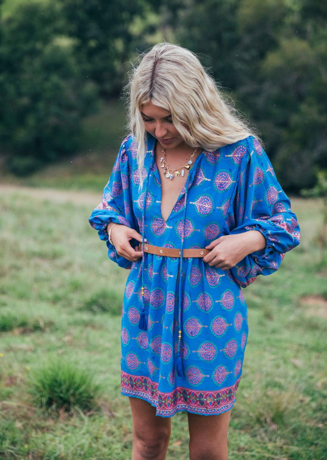 Juno blouse ~ Blue bodhi