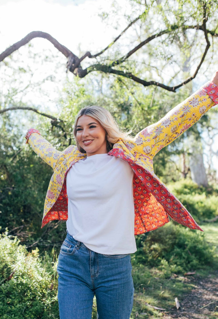 Violet reversible Jacket - Marigold