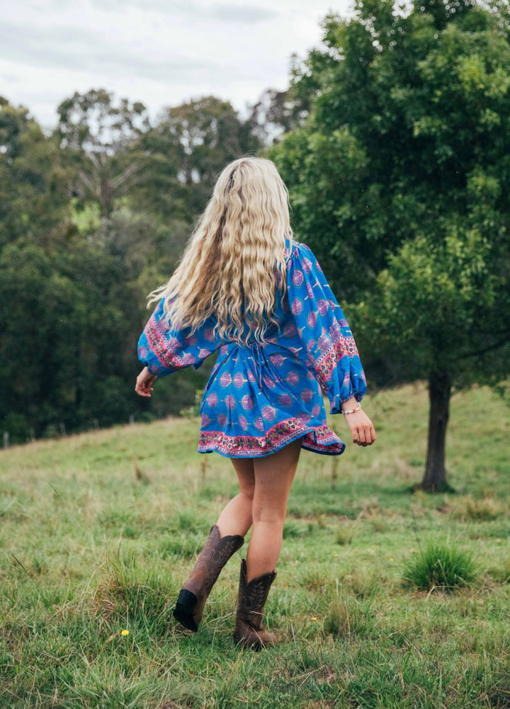 Juno blouse ~ Blue bodhi