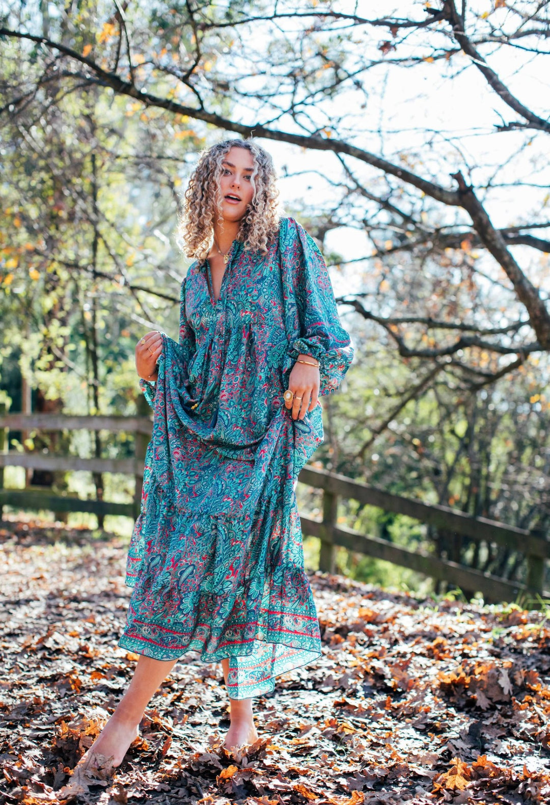 Magnolia dress ~ Teal