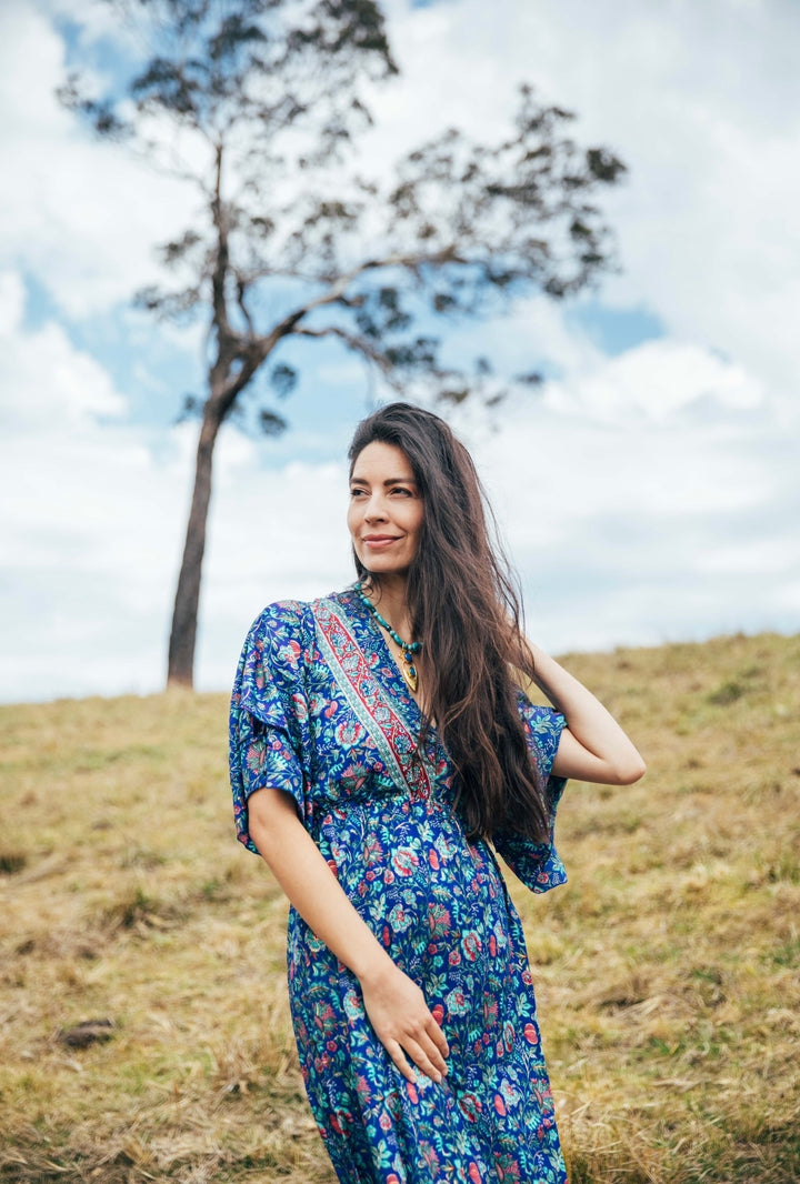 Blue Lotus Dress ~ Navy