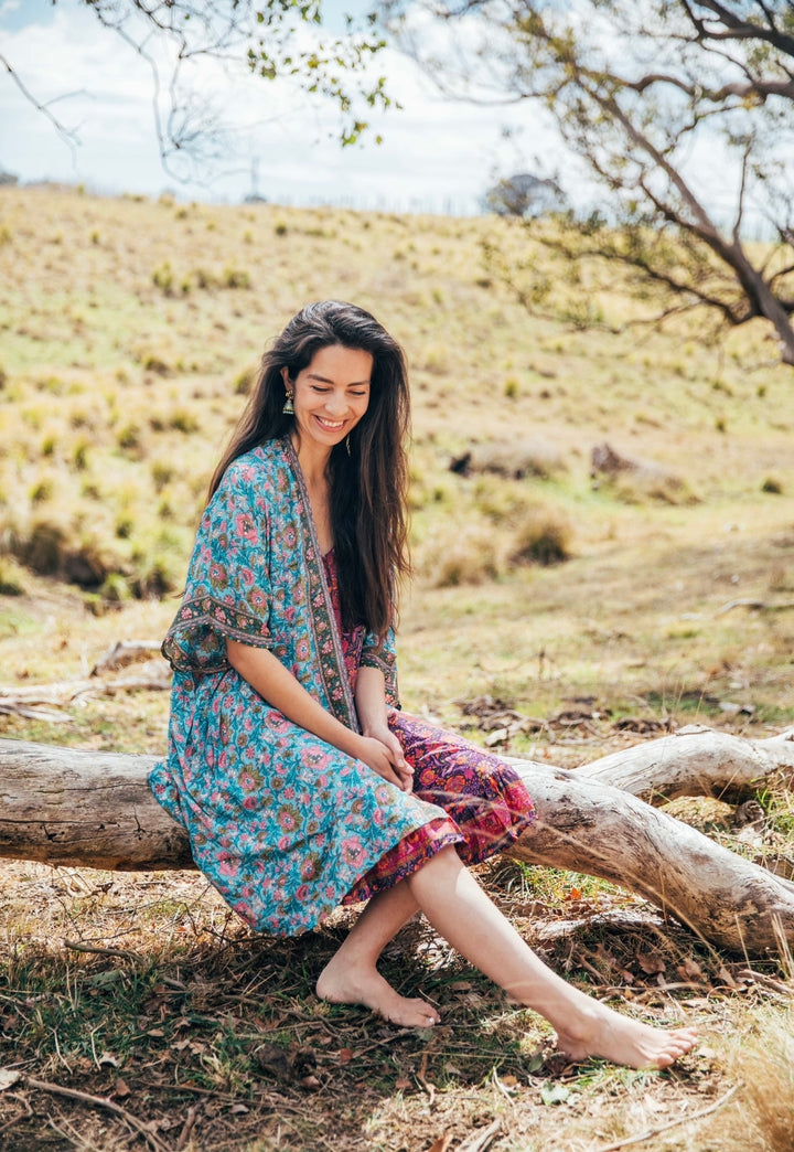 Star Dust Kimono ~ Turquoise