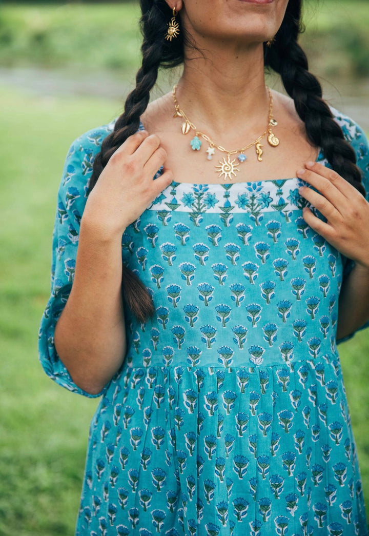 Blossom Dress ~ Teal