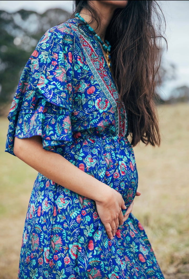 Blue Lotus Dress ~ Navy