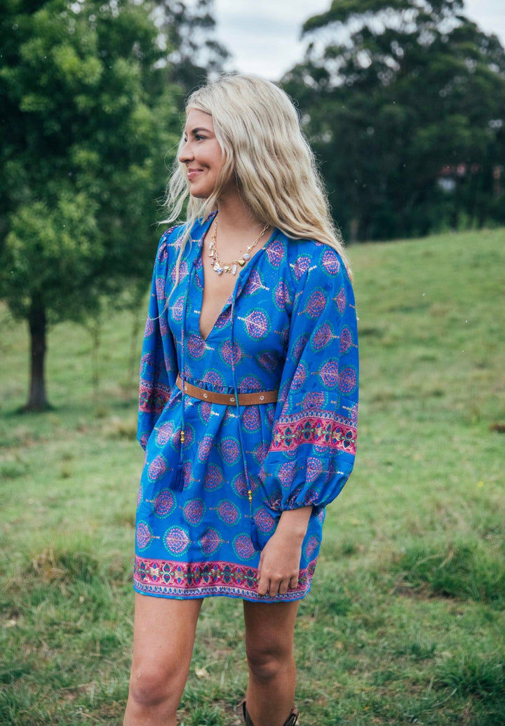 Juno blouse ~ Blue bodhi