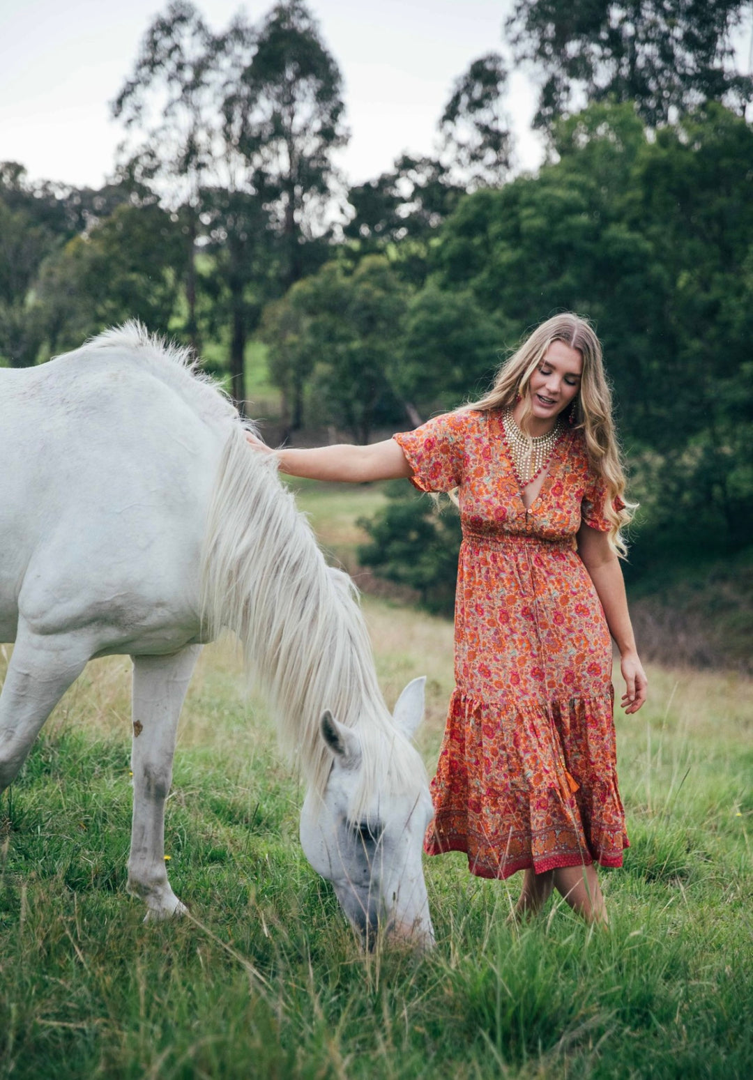 Flamingo Dress ~ Peach