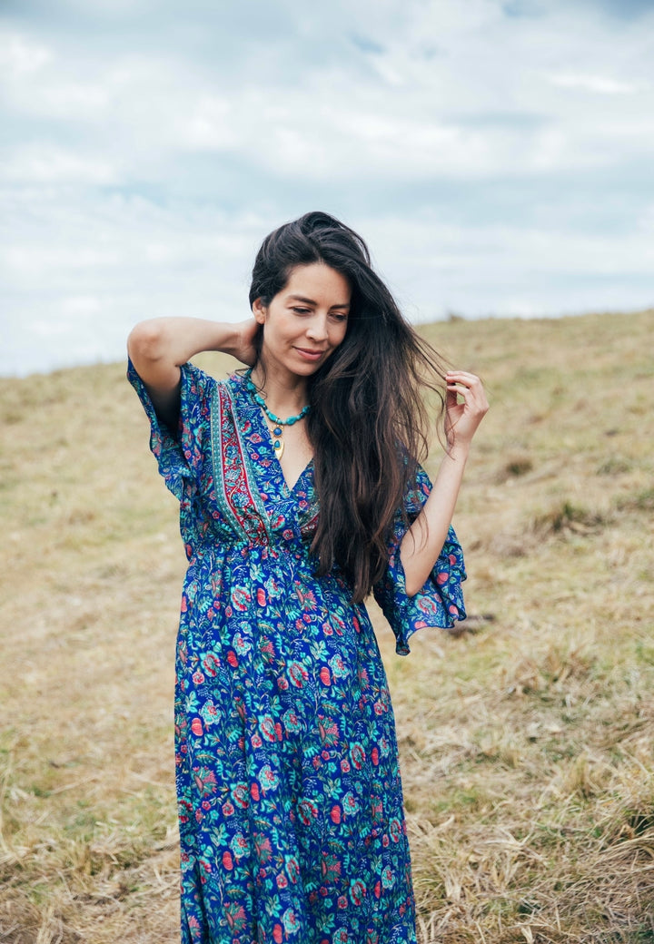 Blue Lotus Dress ~ Navy