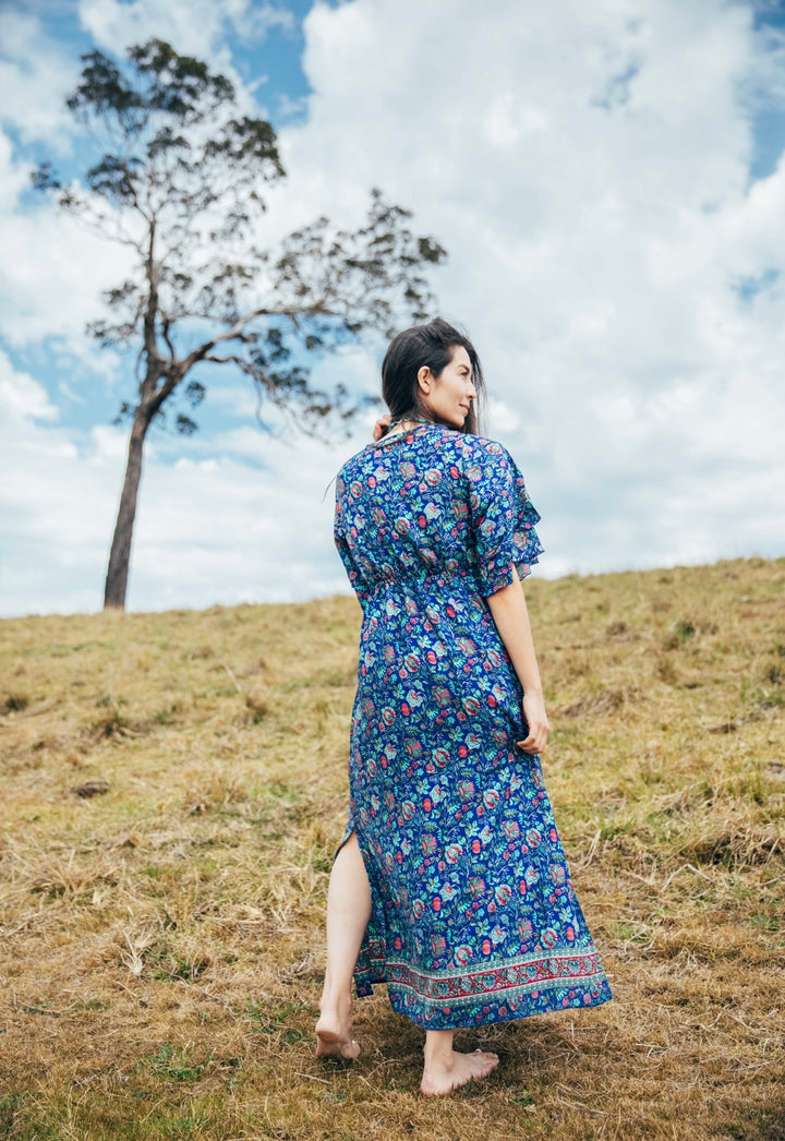 Blue Lotus Dress ~ Navy