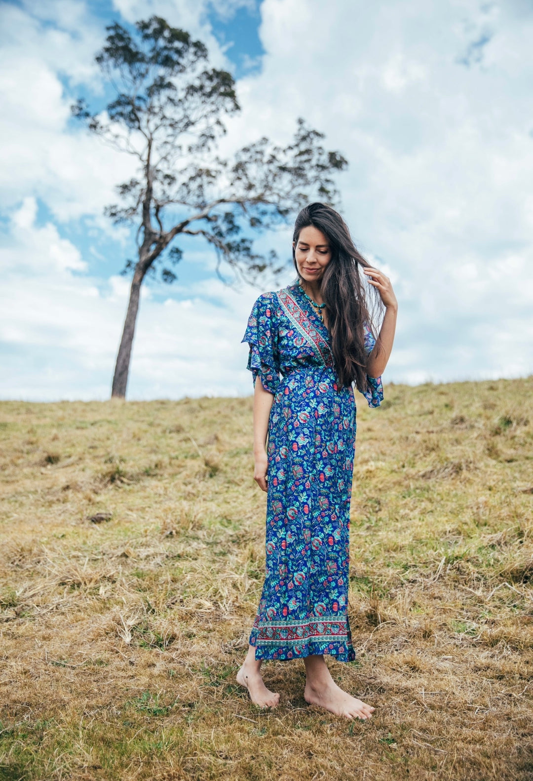 Blue Lotus Dress ~ Navy