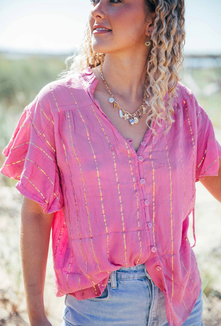 Daphne Blouse - Musk Pink