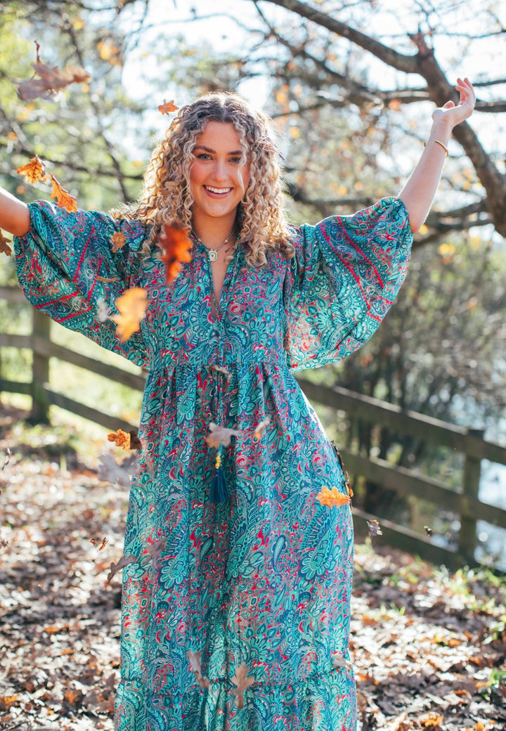 Magnolia dress ~ Teal