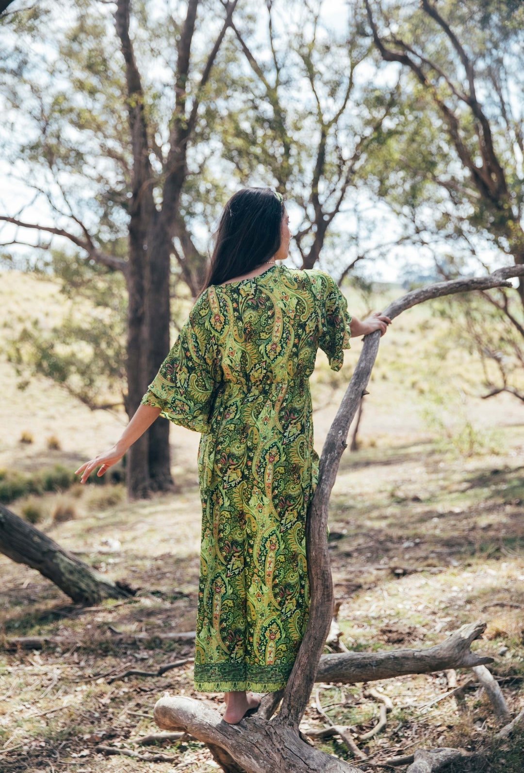 Blue Lotus Dress ~ Lime