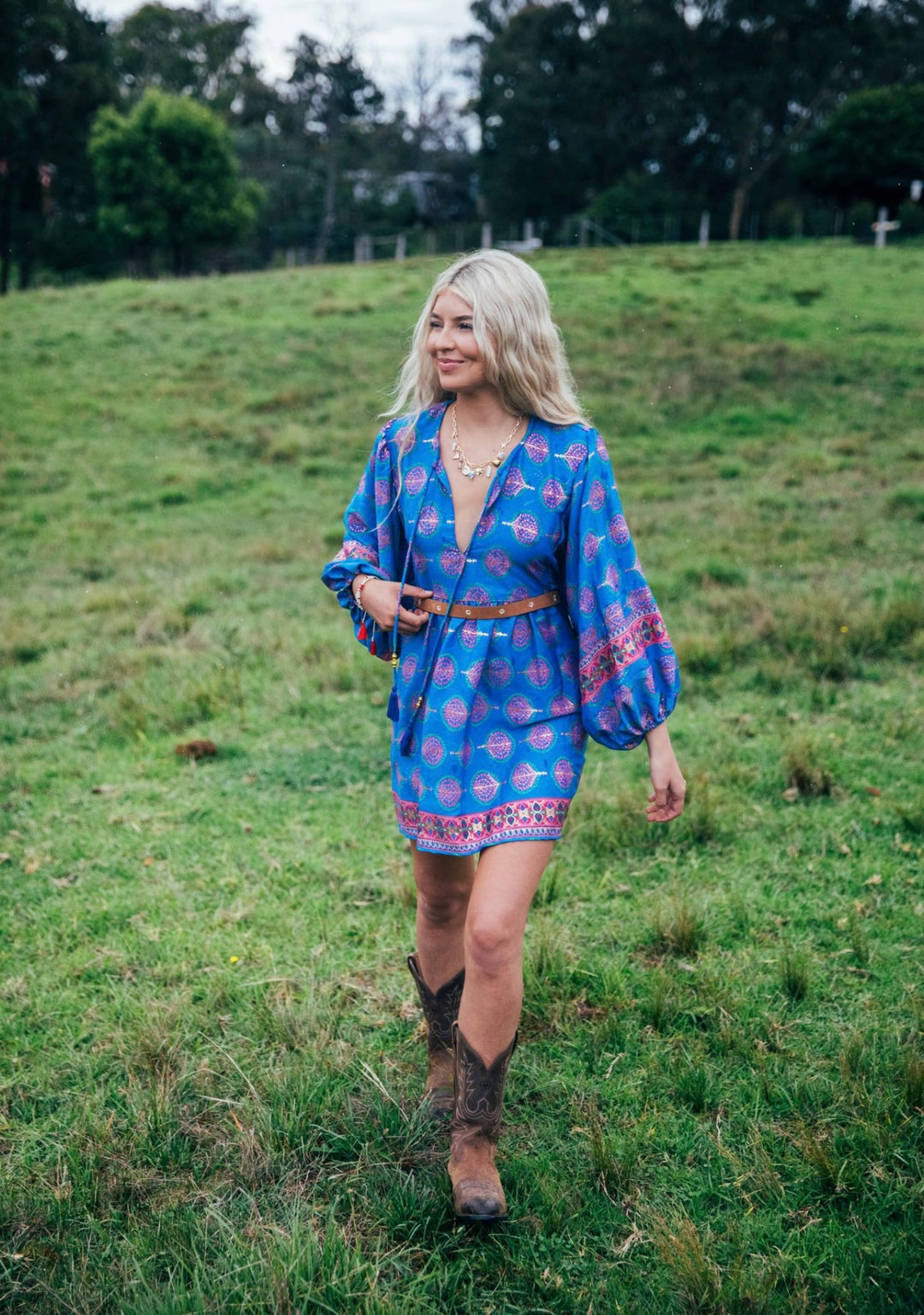 Juno blouse ~ Blue bodhi