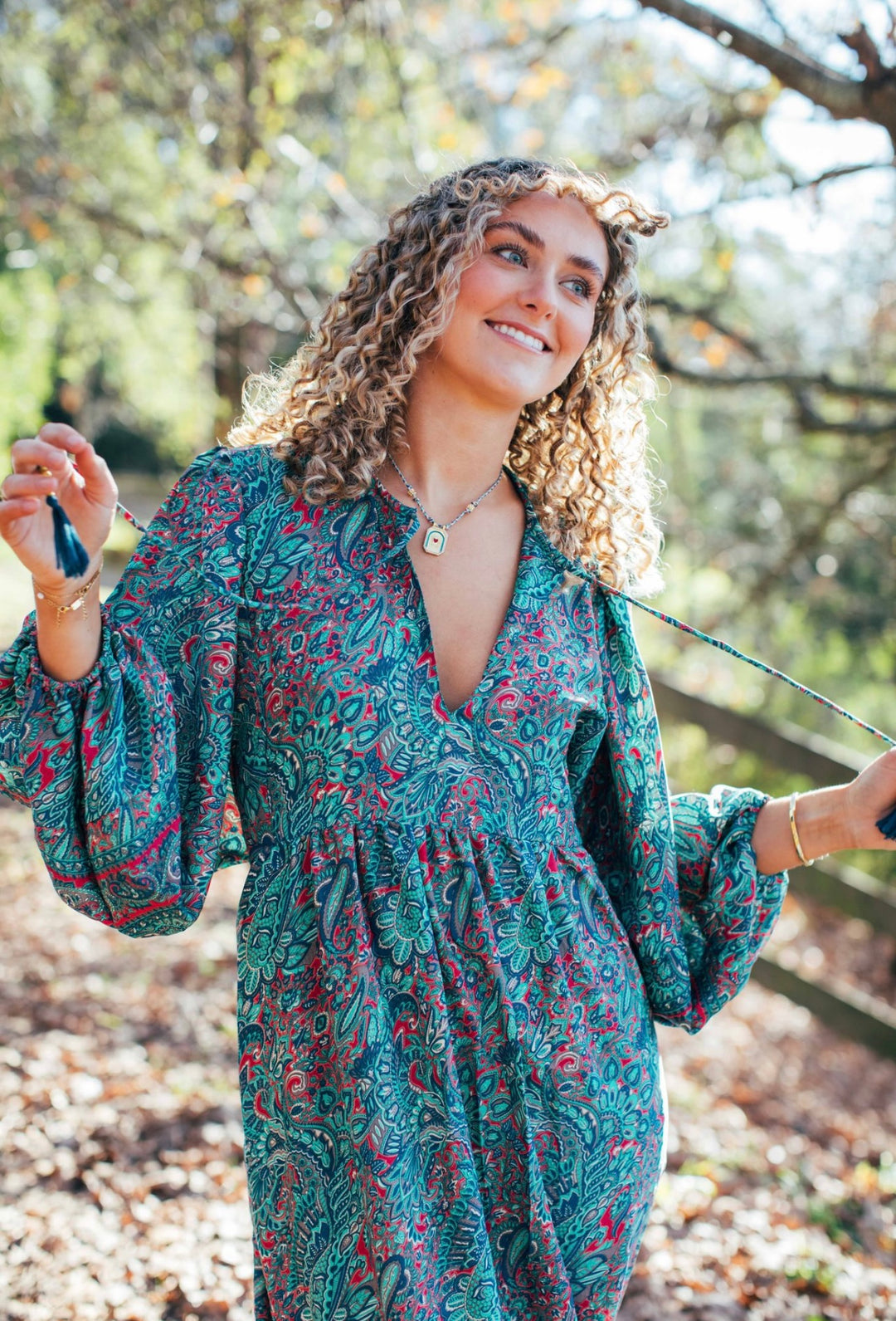 Magnolia dress ~ Teal