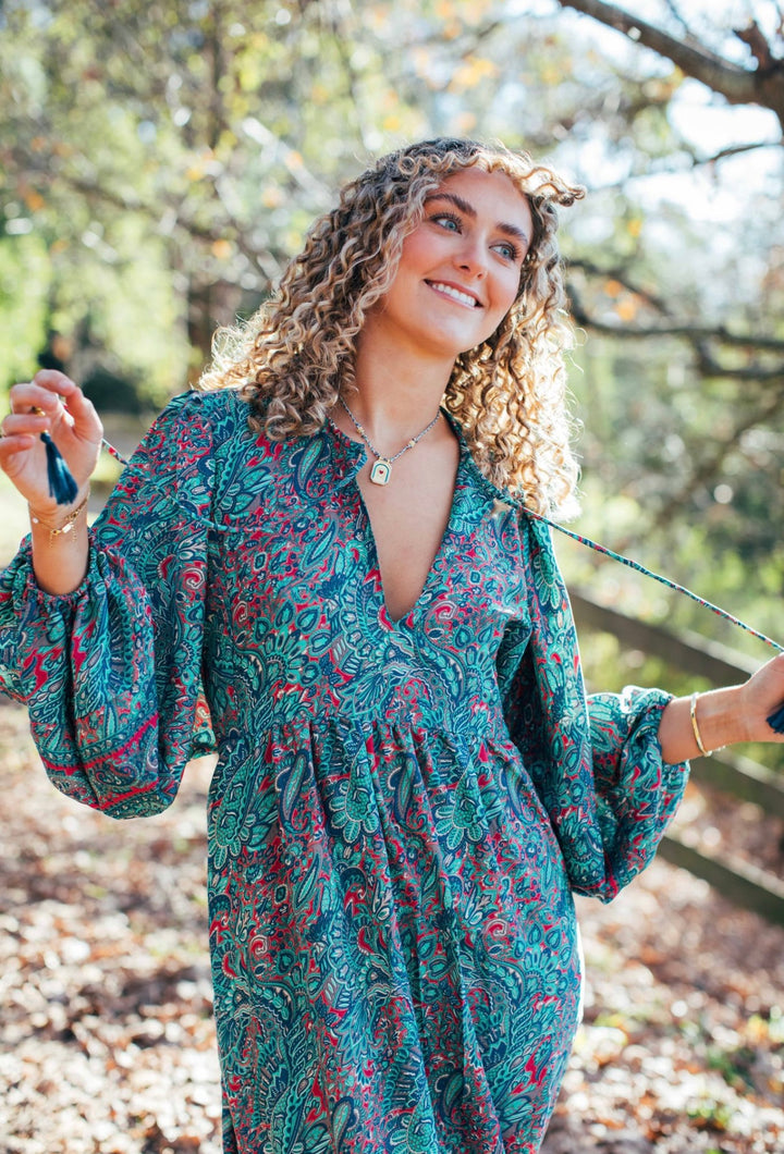 Magnolia dress ~ Teal