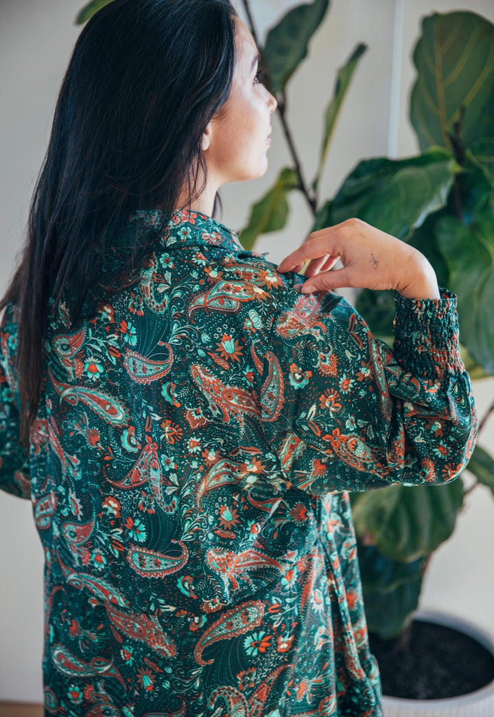 Bella Donna Shirt Dress ~ Green