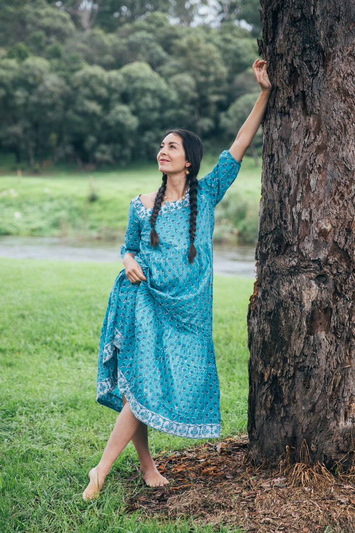 Blossom Dress ~ Teal