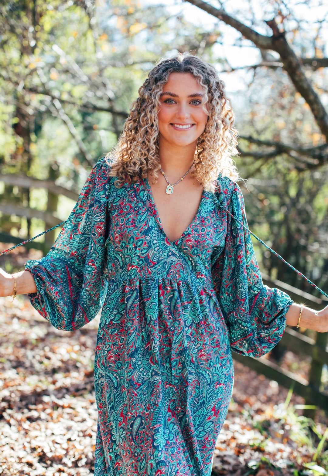 Magnolia dress ~ Teal