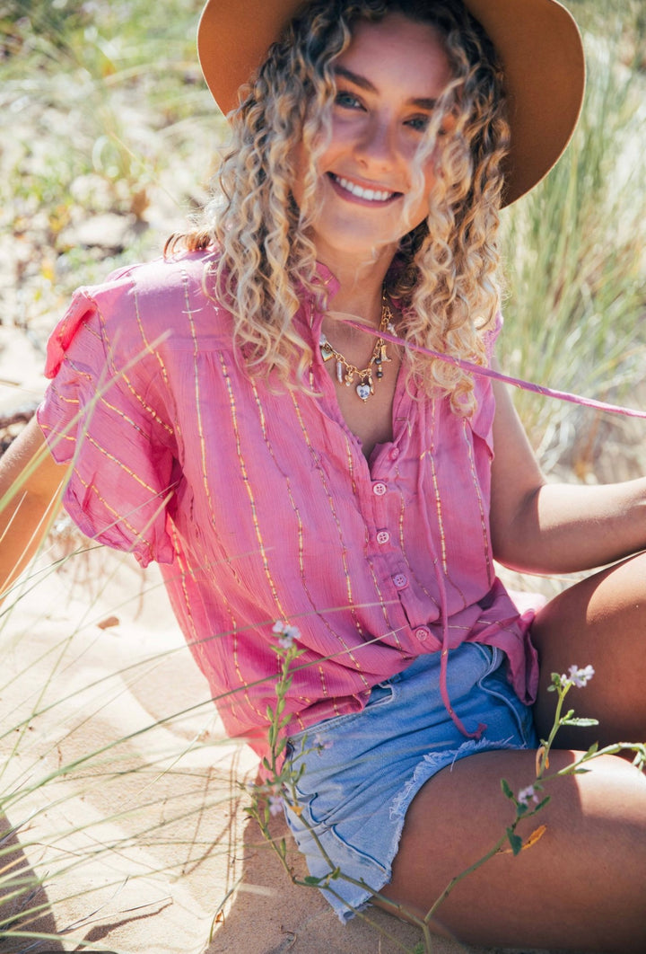 Daphne Blouse - Musk Pink