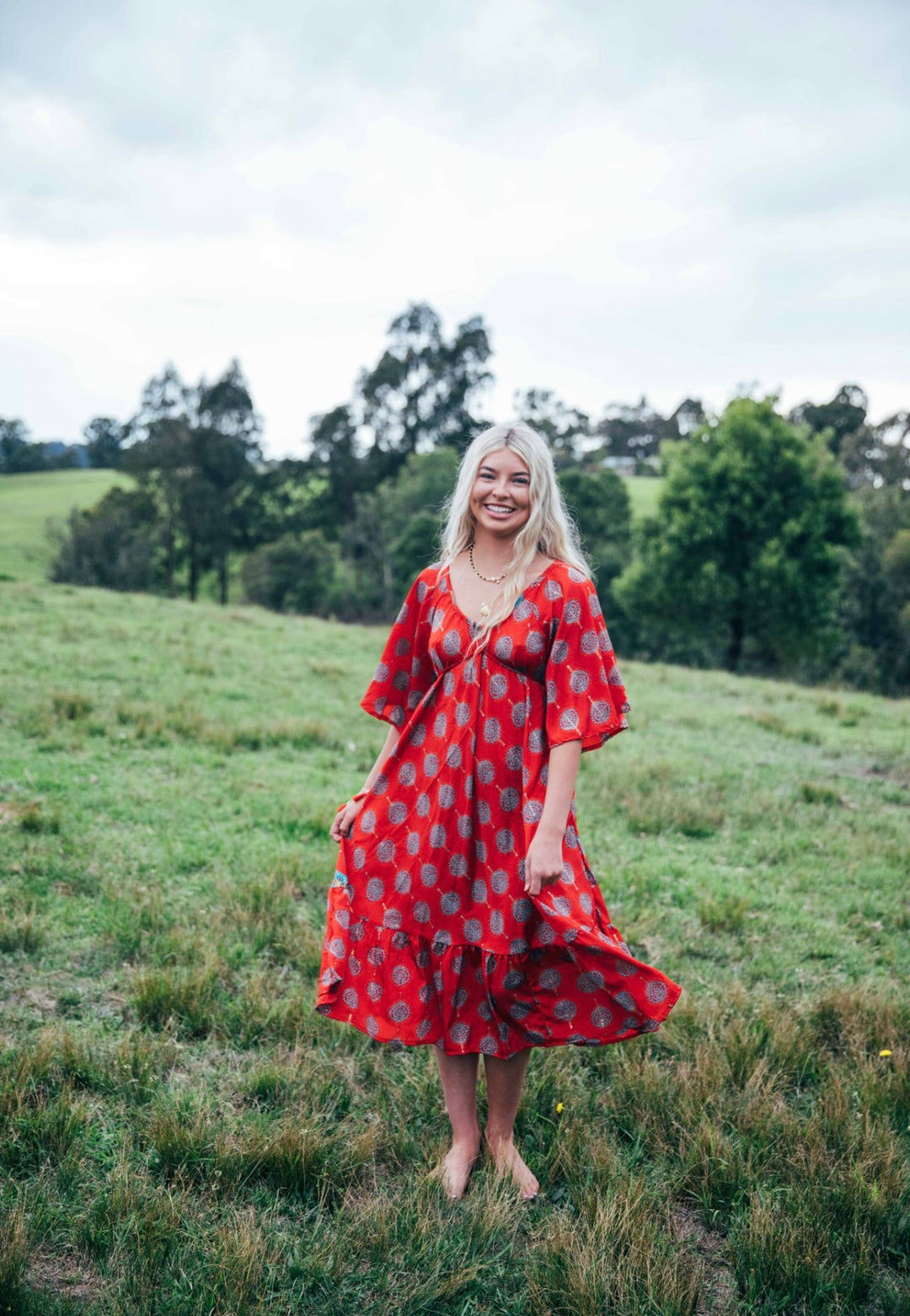 Sunflower Dress ~ Red Bodhi