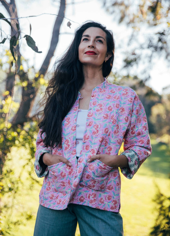 Violet reversible Jacket - Rose