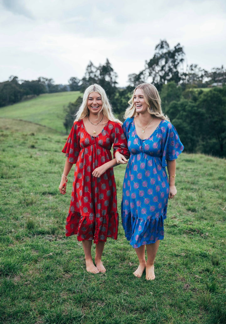 Sunflower Dress ~ Red Bodhi