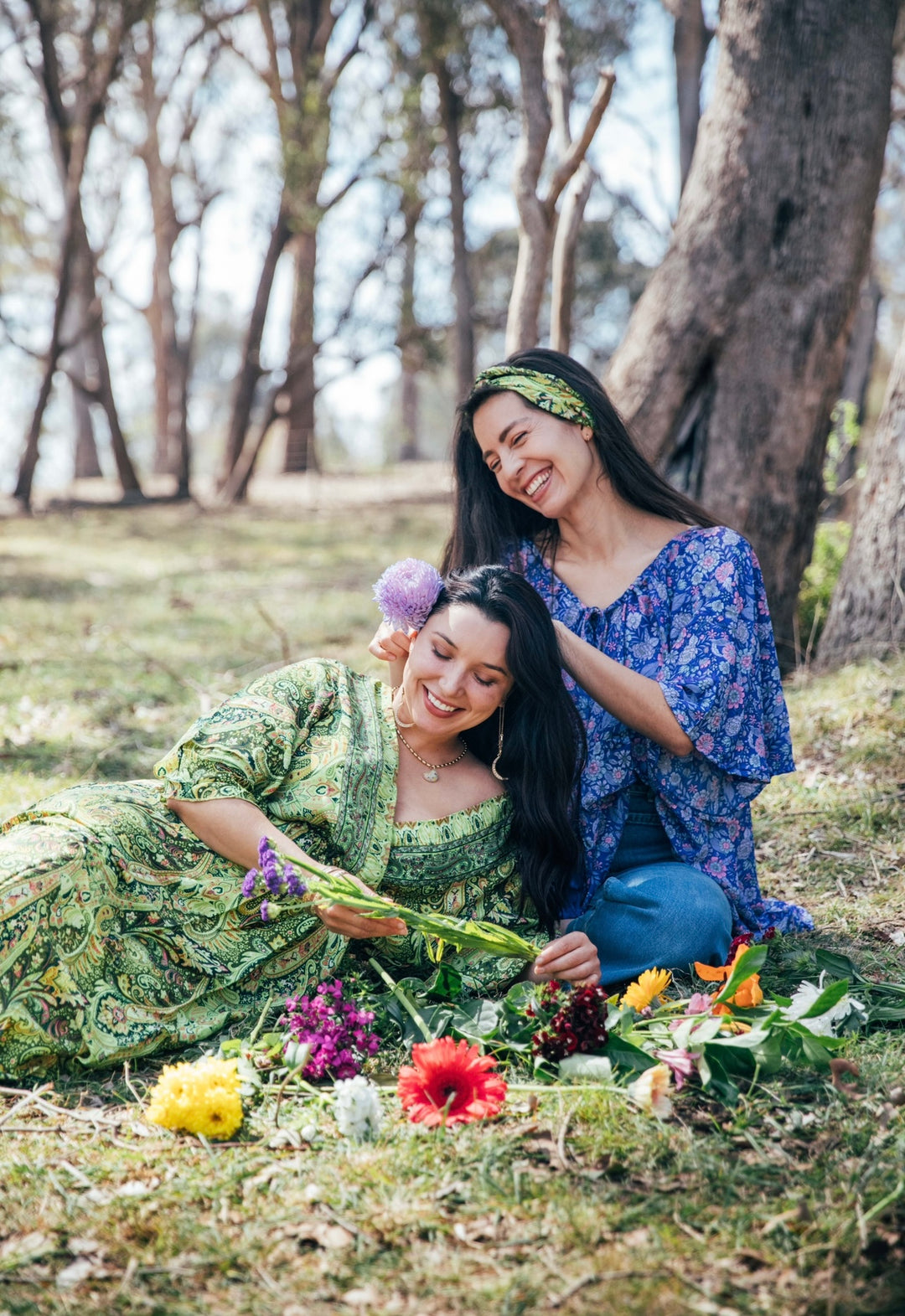 Blue Lotus Dress ~ Lime