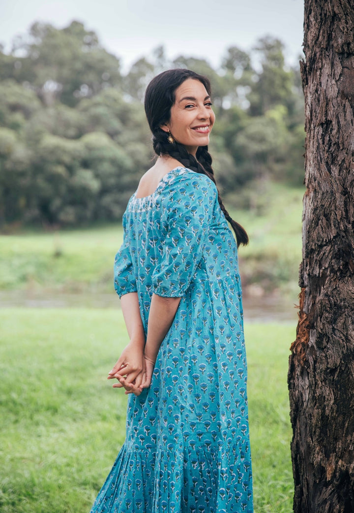 Blossom Dress ~ Teal