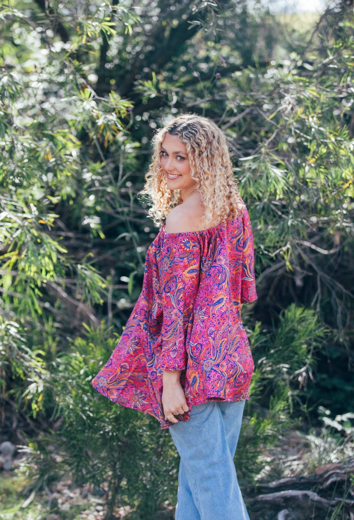 Sunflower Top ~ Fuchsia Pink