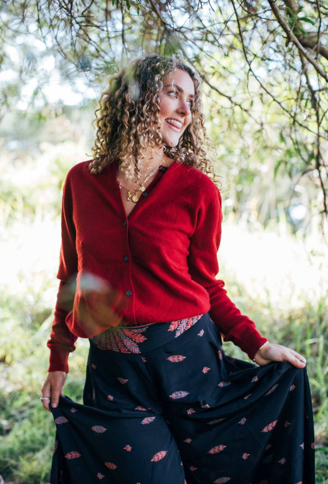 Woolly Cardi ~ Rouge