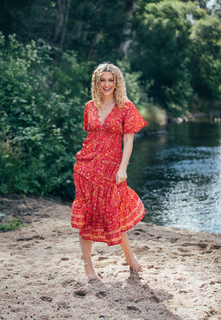 Flamingo Dress ~ Red