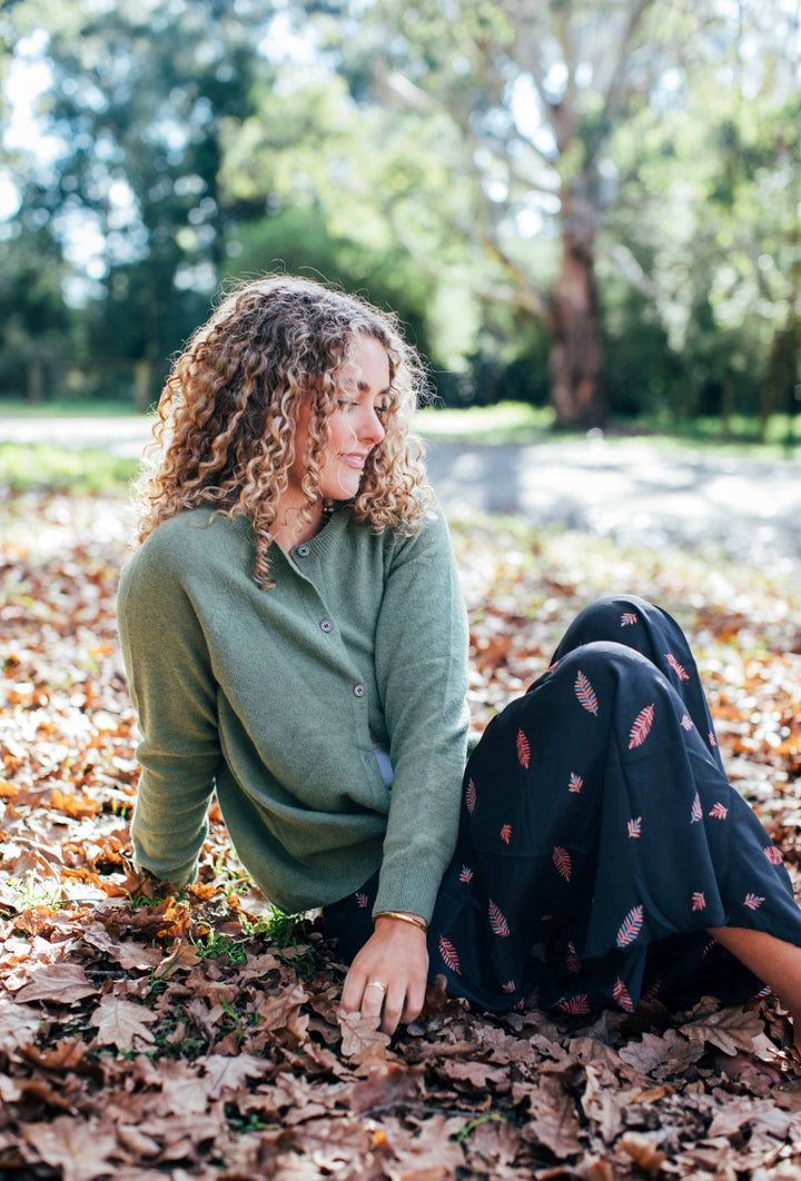 Woolly Cardi ~ Sage