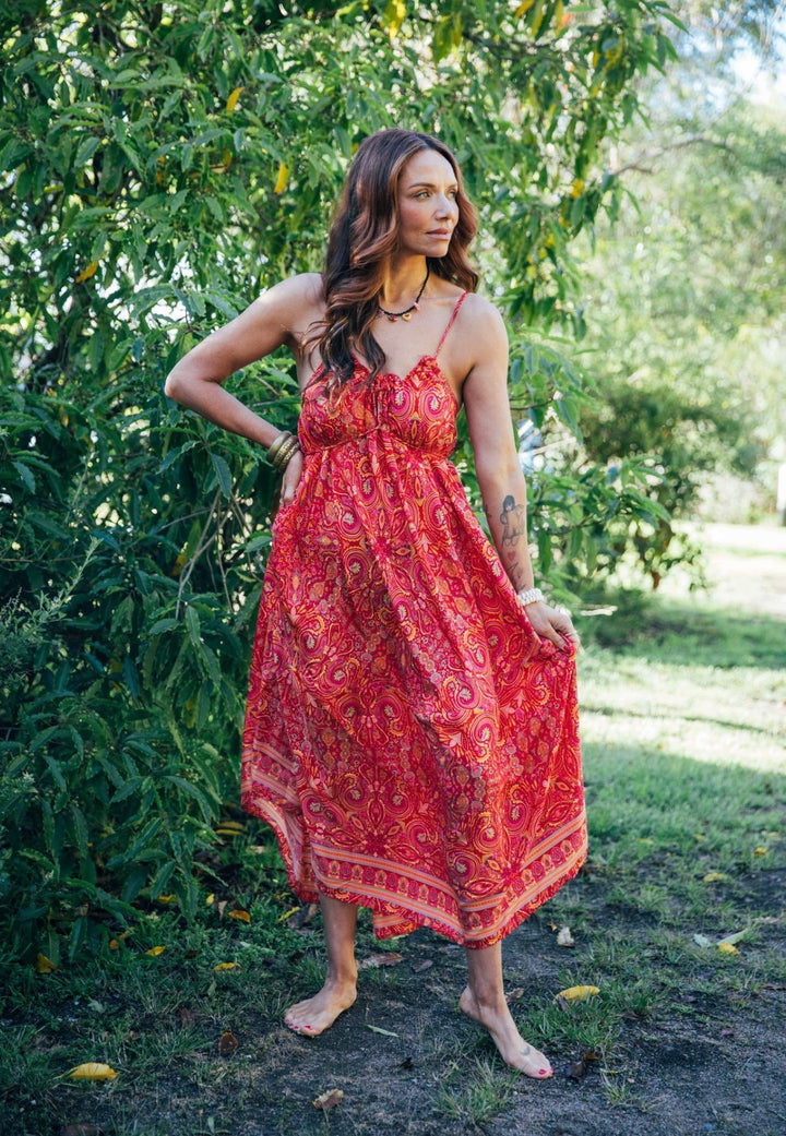 Iris Sun Dress ~ Red