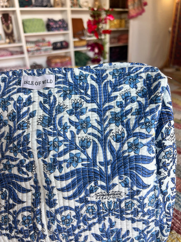 Sunshine Tote large - Blue and white