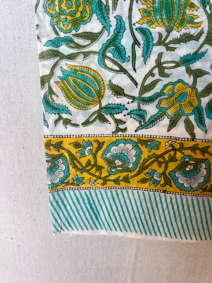 Sunshine Sarong - White/mustard/green