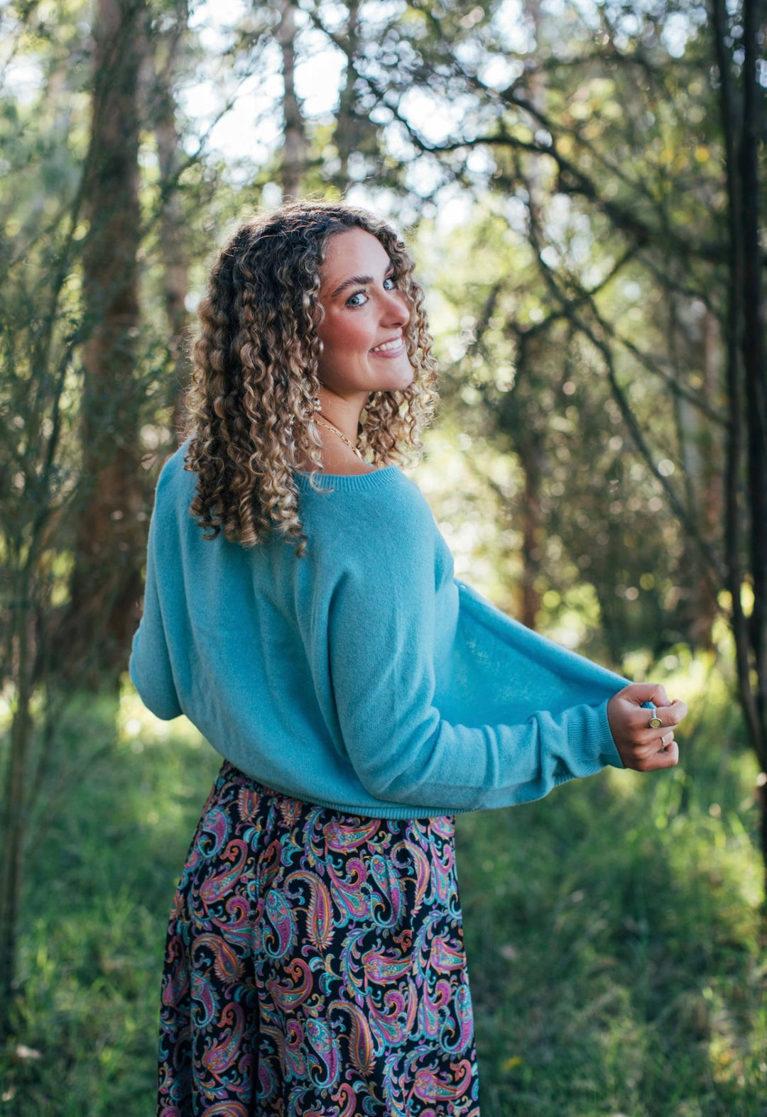 Woolly Cardi ~ teal