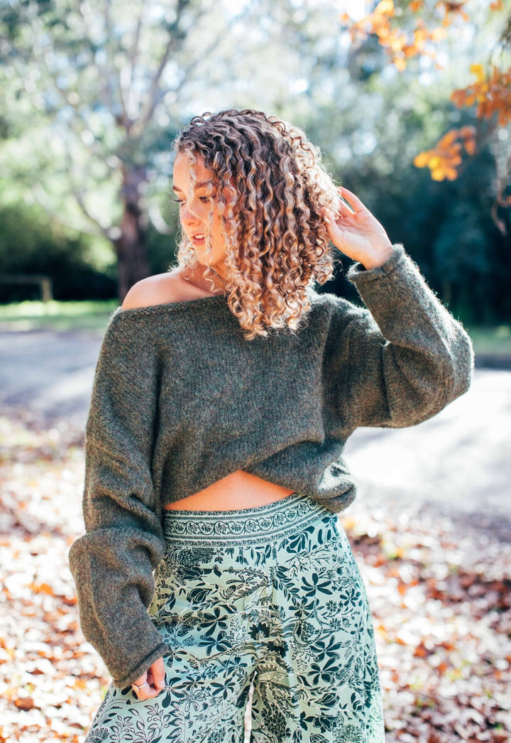 Fireside knit ~ Moss