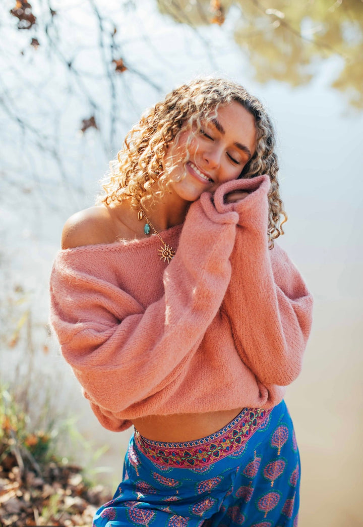 Fireside knit ~ Peach