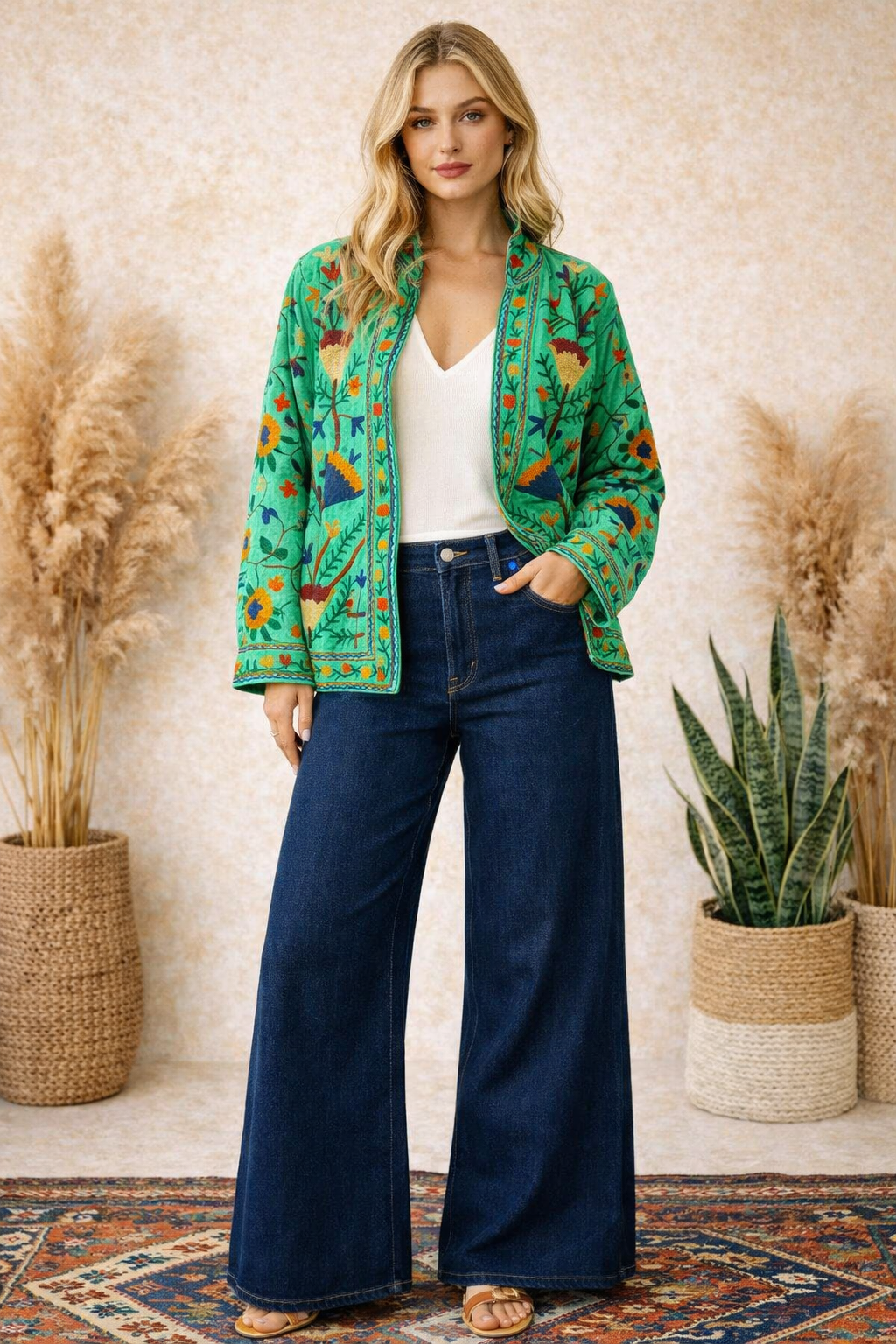 Warm Love velvet jacket  - Lime