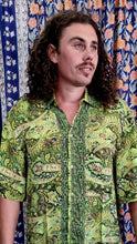 Load image into Gallery viewer, Rhododendron Mens silk shirt ~ Green
