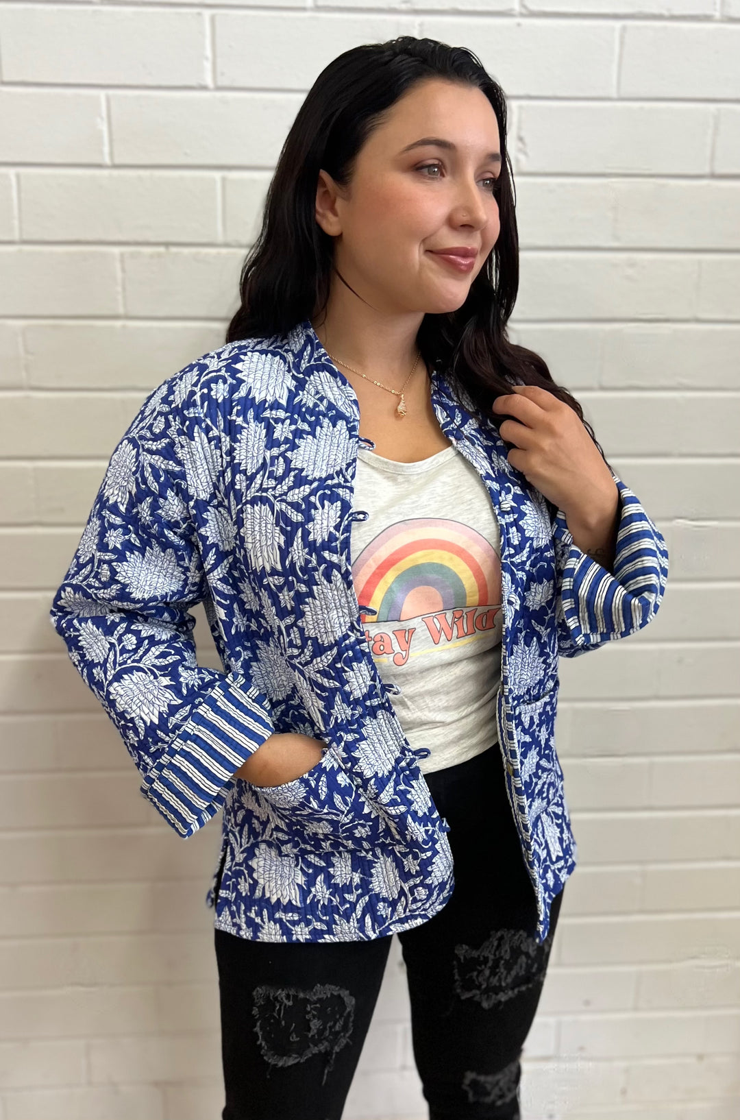 Violet reversible jacket ~ Navy