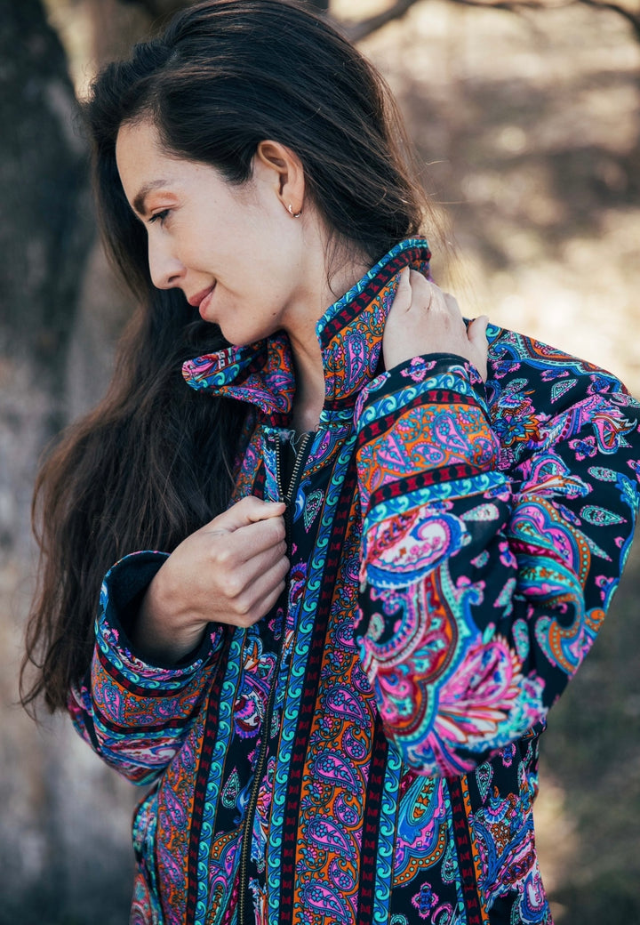 Flower Bomb Jacket ~ Black Paisley
