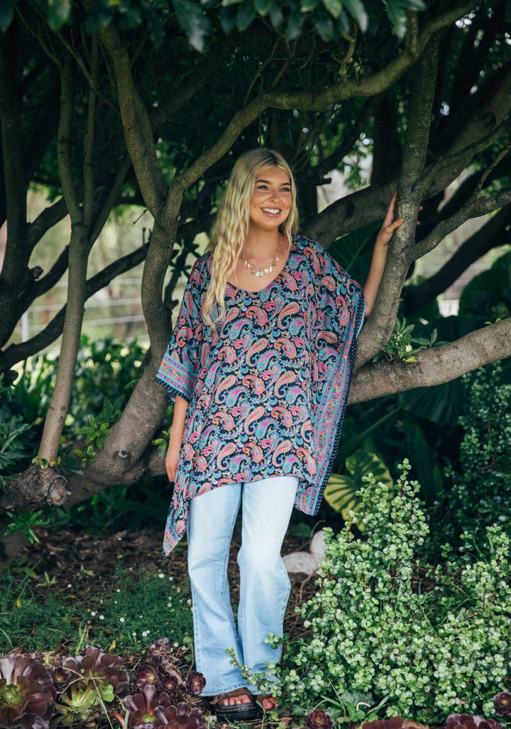 Mimi Blouse ~ Noir Paisleys