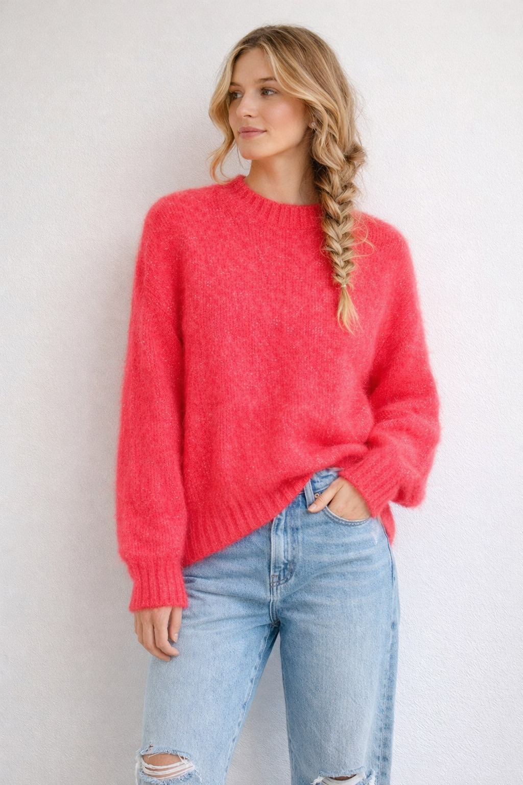 Mohair knit - Cherry Blossom