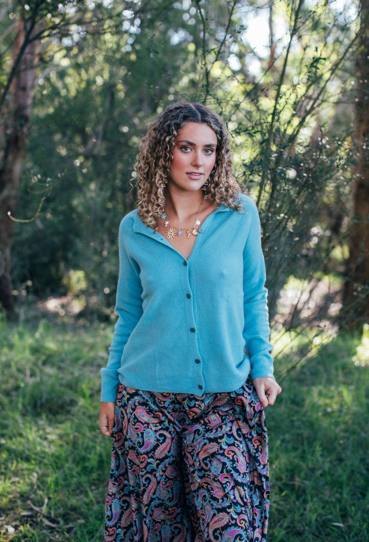 Woolly Cardi ~ teal