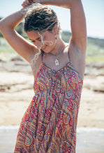 Load image into Gallery viewer, Iris Sun Dress ~ Peach with gold fleck
