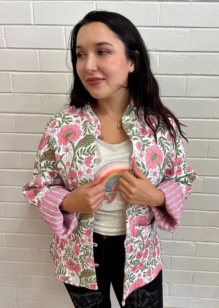 Violet reversible jacket ~ White