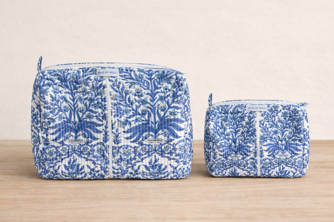Sunshine Tote mini - Blue and white